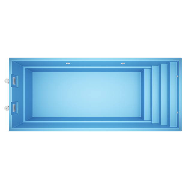 Avero A8  8,3 * 3,5 * 1,5m GFK Pool