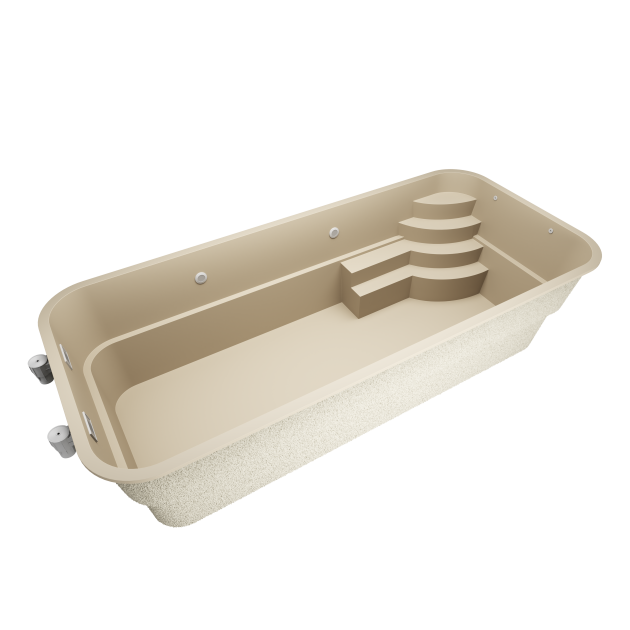 Bairo 8,1 * 3,7 * 1,5 m GFK Pool