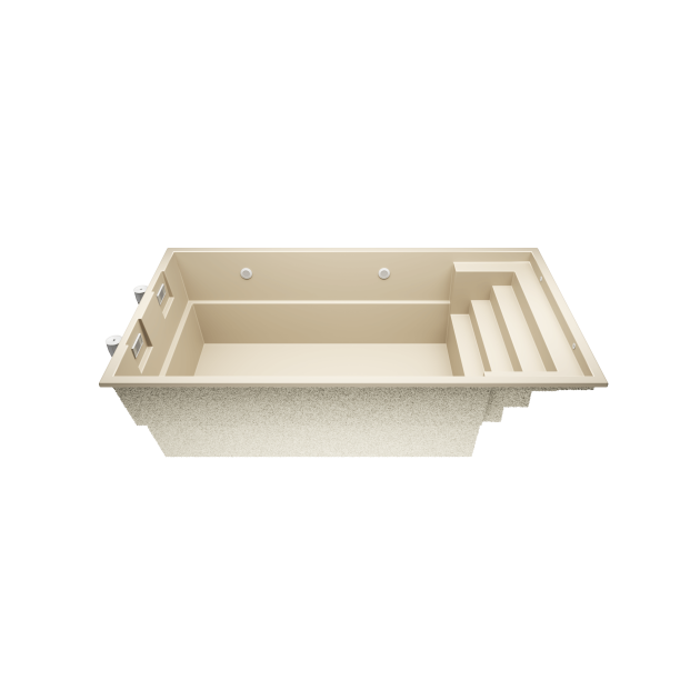 Aurix A6.4    6,4 * 3,5 * 1,5 m GFK Pool