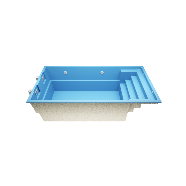 Aurix A6.4    6,4 * 3,5 * 1,5 m GFK Pool