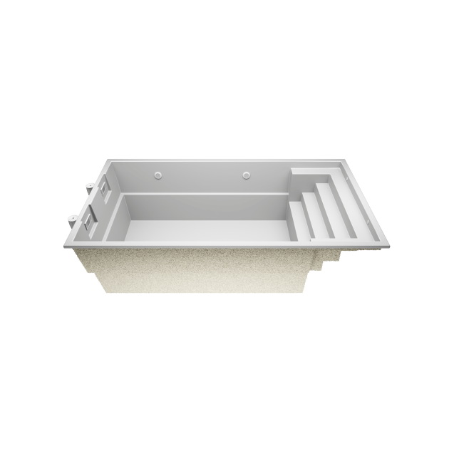 Aurix A6.4    6,4 * 3,5 * 1,5 m GFK Pool