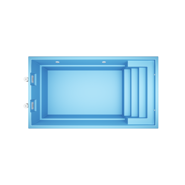 Aurix A6  6 * 3 * 1,5m GFK pool