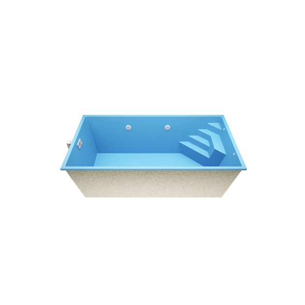 Novus N5  5.2 * 3 * 1.5m GFK Pool