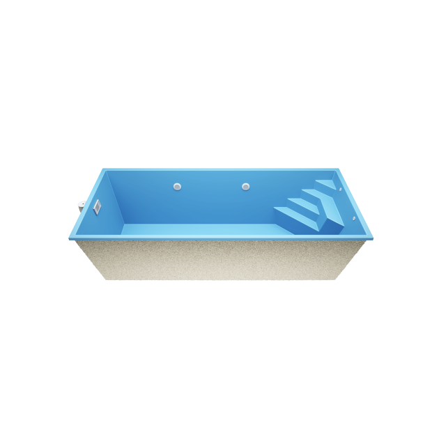 Novus N6M  6 * 2,7 * 1.5 m GFK Pool