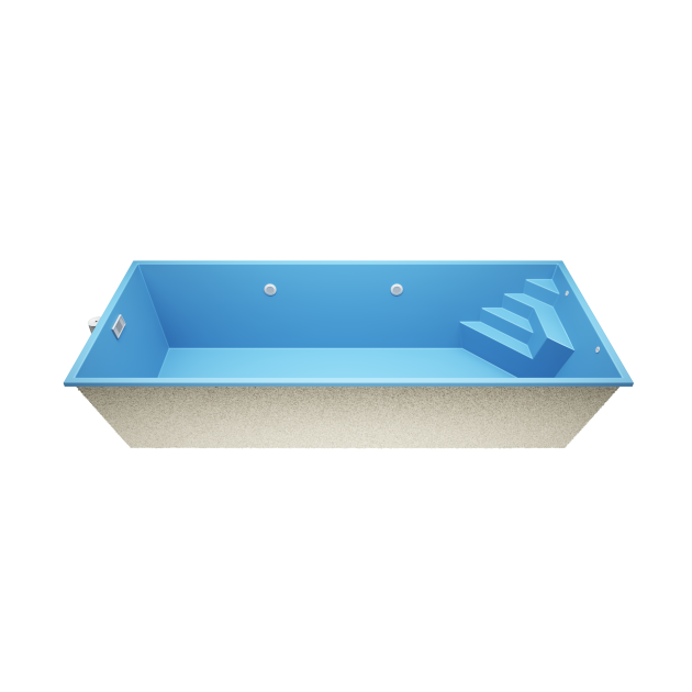 Novus N7  7 * 3 * 1.5 m GFK Pool