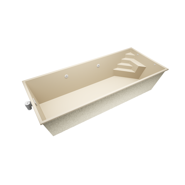 Novus N7  7 * 3 * 1.5 m GFK Pool