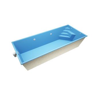 Novus N7  7 * 3 * 1.5 m GFK Pool