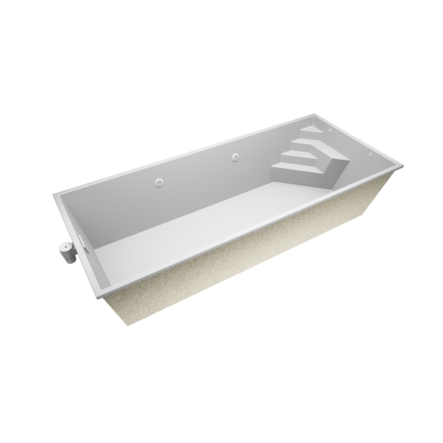 Novus N7  7 * 3 * 1.5 m GFK Pool