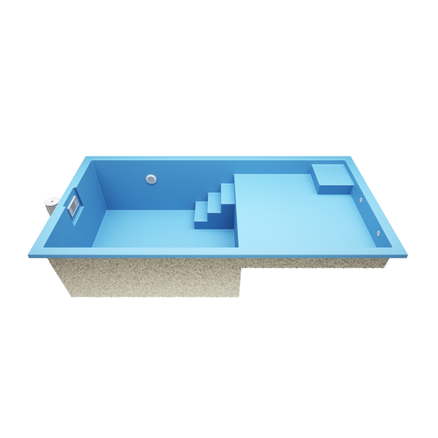 Polaris  5 * 2,7 * 0,4-1,1m GFK Pool