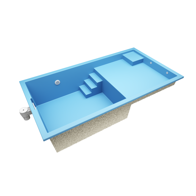 Polaris  5 * 2,7 * 0,4-1,1m GFK Pool