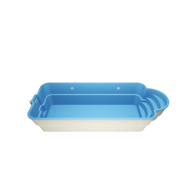 Bora 8,5 * 3,7 * 1,5 m GFK Pool