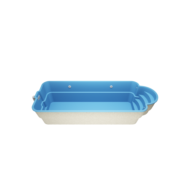 Coral 8 * 3,2 * 1.5 m GFK Pool