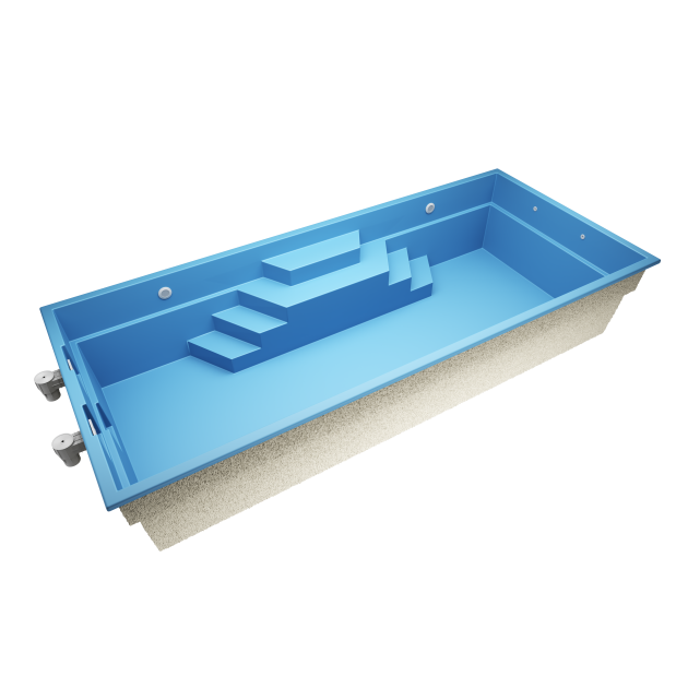 Minoa M8   8,45 * 3,7 * 1,5 m GFK Pool