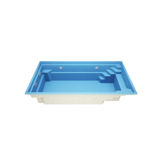 Miro 6,5 * 3,7 * 1.5 m GFK Pool