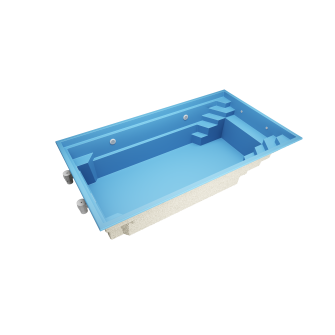 Miro 6,5 * 3,7 * 1.5 m GFK Pool