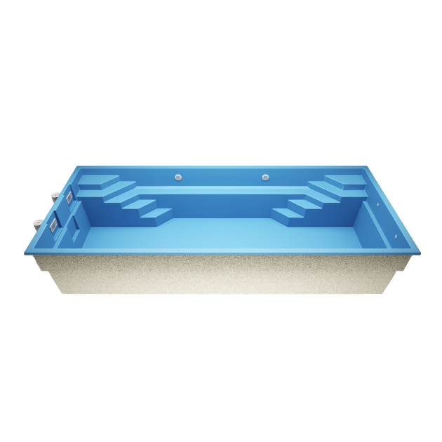Optima 8   8,5 * 3,5 * 1.5 m GFK Pool