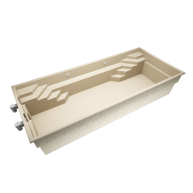 Optima 8   8,5 * 3,5 * 1.5 m GFK Pool