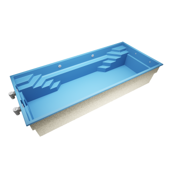 Optima 8   8,5 * 3,5 * 1.5 m GFK Pool