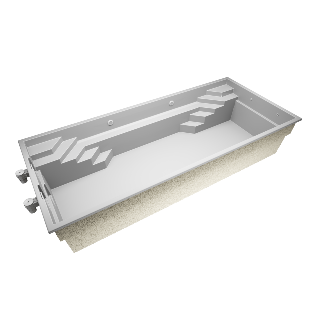 Optima 8   8,5 * 3,5 * 1.5 m GFK Pool