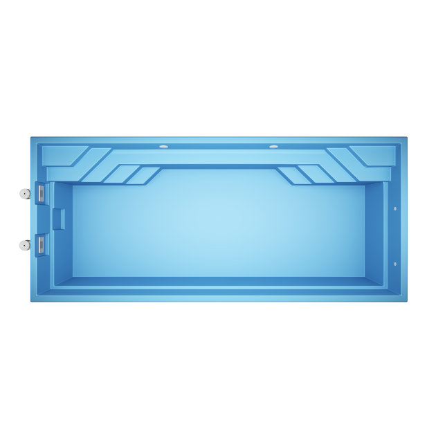 Optima 8   8,5 * 3,5 * 1.5 m GFK Pool