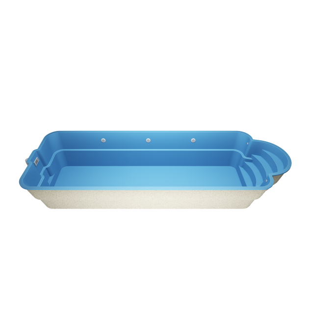 Rivo 10,3 х 3,7 х 1,5m GFK Pool