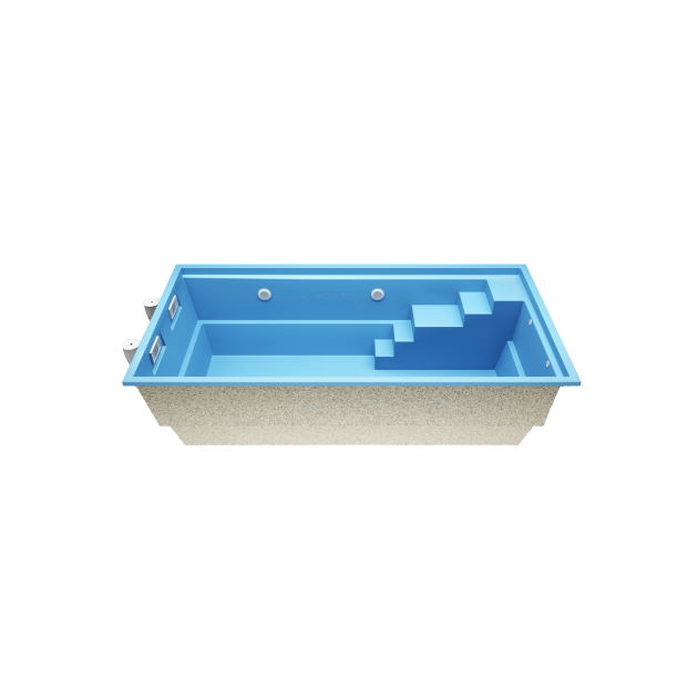 Soren S5M   5 * 2,7 * 1-1,5 m  GFK Pool