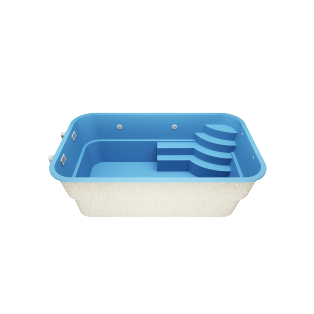 Velox 6,1 * 3,7 * 1,46m GFK Pool