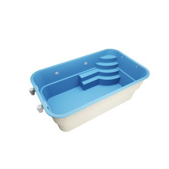 Velox 6,1 * 3,7 * 1,46m GFK Pool