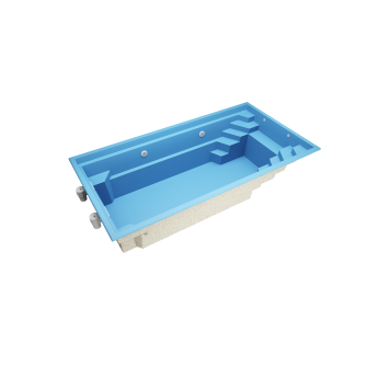 Bavero 6,2 * 3,2 * 1.5 m GFK Pool